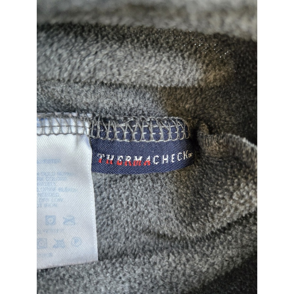 Land's End Men's XXL Gray Lightweight Fleece Thermacheck 1/4 Zip Pullover Jacket - Picture 6 of 10